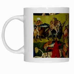 Hieronymus Bosch The Garden Of Earthly Delights (closeup) 3 White Mugs