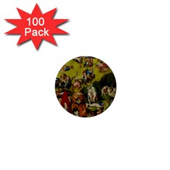 Hieronymus Bosch The Garden Of Earthly Delights (closeup) 3 1  Mini Magnets (100 Pack) 