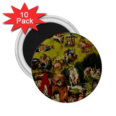 Hieronymus Bosch The Garden Of Earthly Delights (closeup) 3 2 25  Magnets (10 Pack)  by impacteesstreetwearthree