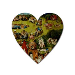 Hieronymus Bosch The Garden Of Earthly Delights (closeup) 3 Heart Magnet