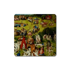 Hieronymus Bosch The Garden Of Earthly Delights (closeup) 3 Square Magnet