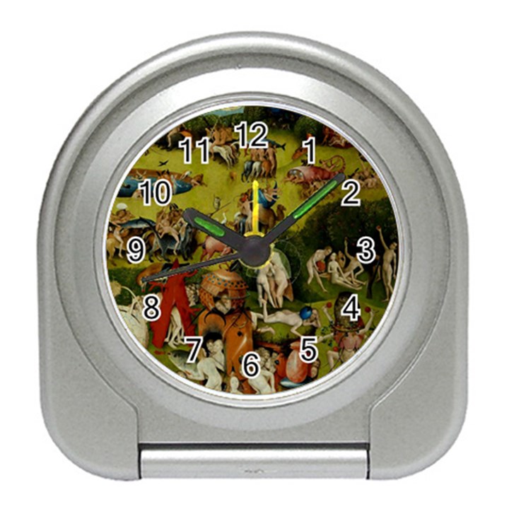 Hieronymus Bosch The Garden Of Earthly Delights (closeup) 3 Travel Alarm Clock