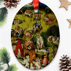 Hieronymus Bosch The Garden Of Earthly Delights (closeup) 3 Oval Ornament (two Sides)