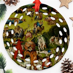 Hieronymus Bosch The Garden Of Earthly Delights (closeup) 3 Ornament (round Filigree)