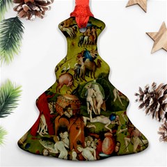 Hieronymus Bosch The Garden Of Earthly Delights (closeup) 3 Christmas Tree Ornament (two Sides) by impacteesstreetwearthree