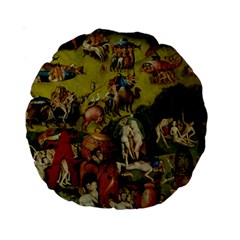 Hieronymus Bosch The Garden Of Earthly Delights (closeup) 3 Standard 15  Premium Round Cushions