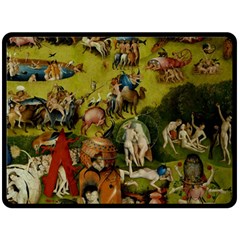 Hieronymus Bosch The Garden Of Earthly Delights (closeup) 3 Double Sided Fleece Blanket (large) 