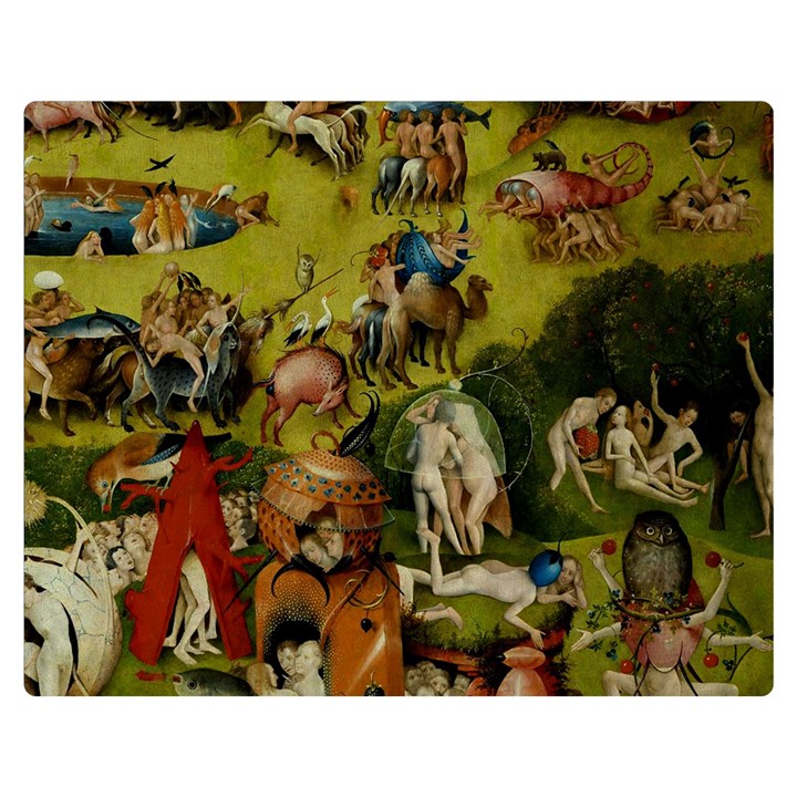 Hieronymus Bosch The Garden Of Earthly Delights (closeup) 3 Double Sided Flano Blanket (Medium) 