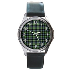 Abercrombie Tartan Round Metal Watch