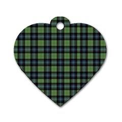 Abercrombie Tartan Dog Tag Heart (one Side)