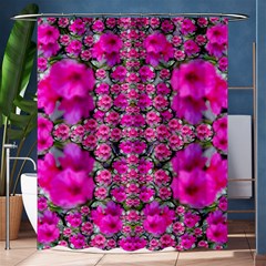 From The Sky Came Flowers In Peace Shower Curtain 60  X 72  (medium)  by pepitasart