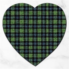 Abercrombie Tartan Jigsaw Puzzle (heart) by impacteesstreetwearfour