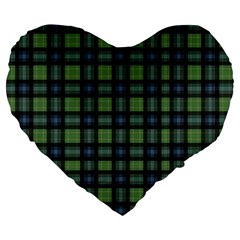 Abercrombie Tartan Large 19  Premium Heart Shape Cushions by impacteesstreetwearfour