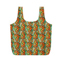 Floral Pattern 1 Full Print Recycle Bag (m) by ArtworkByPatrick