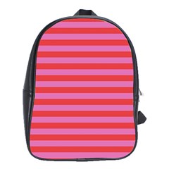 Love Sick - Bubblegum Pink Stripes School Bag (xl) by WensdaiAmbrose