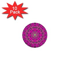 From The Sky Came Flowers In Calm Bohemian Peace 1  Mini Buttons (10 Pack)  by pepitasart