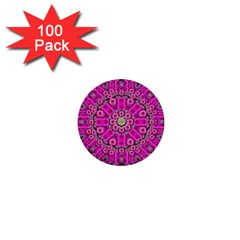 From The Sky Came Flowers In Calm Bohemian Peace 1  Mini Buttons (100 Pack)  by pepitasart