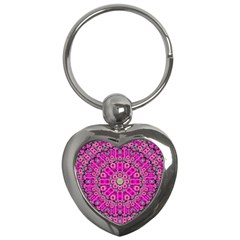 From The Sky Came Flowers In Calm Bohemian Peace Key Chain (heart) by pepitasart