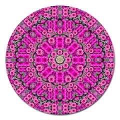 From The Sky Came Flowers In Calm Bohemian Peace Magnet 5  (round) by pepitasart