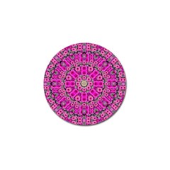 From The Sky Came Flowers In Calm Bohemian Peace Golf Ball Marker by pepitasart