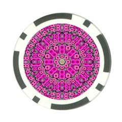 From The Sky Came Flowers In Calm Bohemian Peace Poker Chip Card Guard by pepitasart