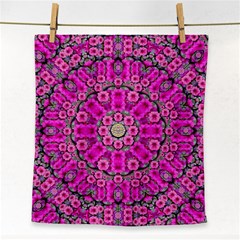 From The Sky Came Flowers In Calm Bohemian Peace Face Towel by pepitasart