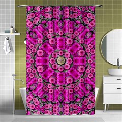 From The Sky Came Flowers In Calm Bohemian Peace Shower Curtain 48  X 72  (small)  by pepitasart