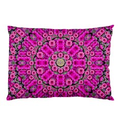 From The Sky Came Flowers In Calm Bohemian Peace Pillow Case (two Sides) by pepitasart