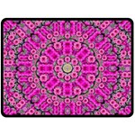 From The Sky Came Flowers In Calm Bohemian Peace Double Sided Fleece Blanket (Large)  80 x60  Blanket Front