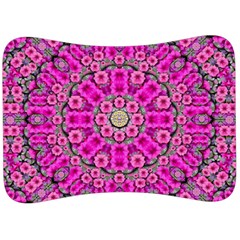 From The Sky Came Flowers In Calm Bohemian Peace Velour Seat Head Rest Cushion by pepitasart