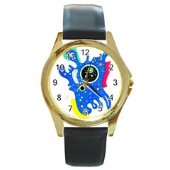 Stars Wassily Kandinsky Round Gold Metal Watch by impacteesstreetwearthree