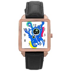 Stars Wassily Kandinsky Rose Gold Leather Watch  by impacteesstreetwearthree