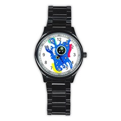 Stars Wassily Kandinsky Stainless Steel Round Watch by impacteesstreetwearthree