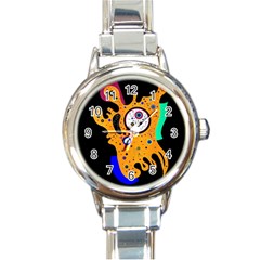 Stars Wassily Kandinsky (neg) Round Italian Charm Watch by impacteesstreetwearthree