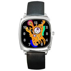 Stars Wassily Kandinsky (neg) Square Metal Watch by impacteesstreetwearthree