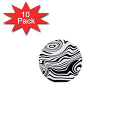 Lines Abstract Distorted Texture 1  Mini Buttons (10 pack) 