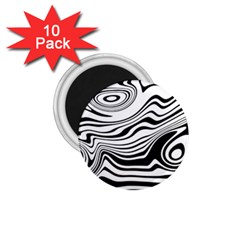 Lines Abstract Distorted Texture 1.75  Magnets (10 pack) 