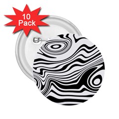 Lines Abstract Distorted Texture 2.25  Buttons (10 pack) 