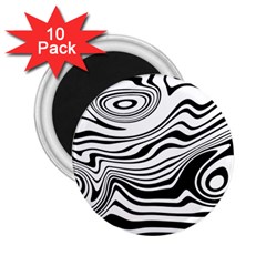 Lines Abstract Distorted Texture 2.25  Magnets (10 pack) 