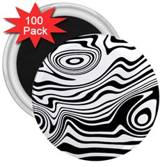 Lines Abstract Distorted Texture 3  Magnets (100 pack)