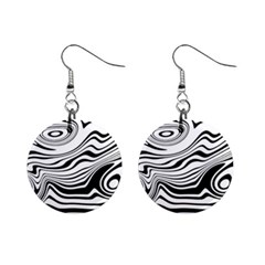 Lines Abstract Distorted Texture Mini Button Earrings