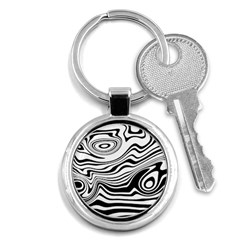 Lines Abstract Distorted Texture Key Chain (round) by Pakrebo