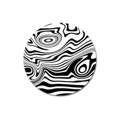 Lines Abstract Distorted Texture Magnet 3  (Round)