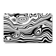 Lines Abstract Distorted Texture Magnet (rectangular) by Pakrebo