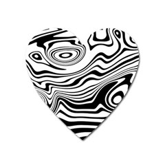 Lines Abstract Distorted Texture Heart Magnet