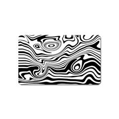 Lines Abstract Distorted Texture Magnet (name Card) by Pakrebo