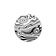 Lines Abstract Distorted Texture Golf Ball Marker