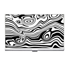 Lines Abstract Distorted Texture Business Card Holder