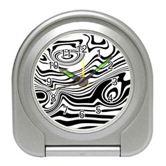 Lines Abstract Distorted Texture Travel Alarm Clock