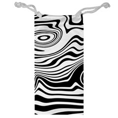 Lines Abstract Distorted Texture Jewelry Bag